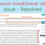 break all issue resolve