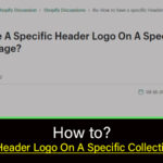 specific header logo on a specific collection or product page